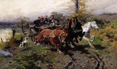 Speeding Chariot, c.1900 by Jozef Brandt